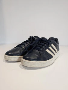 Adidas Grand Court Base Entrenadores Cuero Causal Para Hombre Talla UK 10 Azul Marino - Imagen 1 de 11