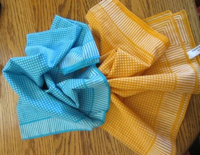 Лот из 2 Robinson Golluber шарфы 32» квадратный 100% хлопок Италия - Изображение 1 из 4