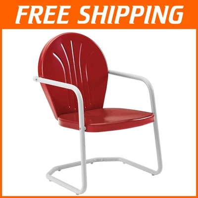Durable Steel Griffith Outdoor Dining Chair – Vintage Red for Patios & Balconies - Image 1 of 4