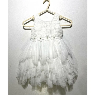 Vestido Princesa Americana Niñas Flor Niña Boda Fiesta Formal Bautizar Niños 2T Foto 1 de 4