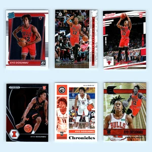 Ayo Dosunmu Rookie Lot 6 Basketball Cards Donruss Optic Rated Rookies Bulls NM - Picture 1 of 3
