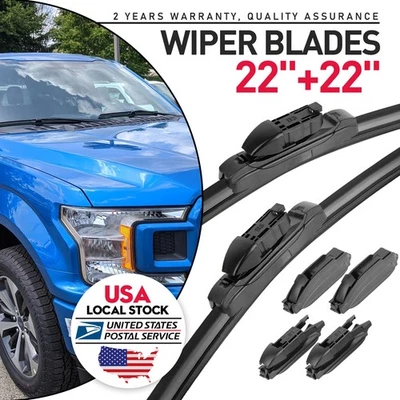 Limpiaparabrisas de 22" y 22" apto para GMC Sierra 1500 2500HD 3500HD 2007-2013 Foto 1 de 4