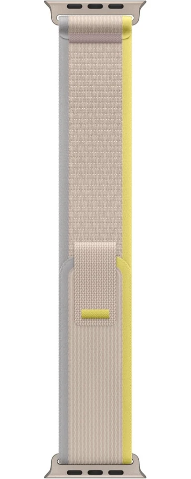 Correa para Apple Watch - Trail Loop (49 mm) - Amarillo/Beige con acabado de titanio resistente Foto 1 de 1