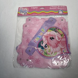 VINTAGE 2008 My Little Pony Happy Birthday Banner Pinkie Pie 8ft Design Ware - Picture 1 of 9