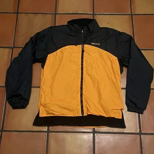 Marmot DriClime Windshirt Mens Large Yellow Black Lightweight Full Zip Jacket - Picture 1 of 8