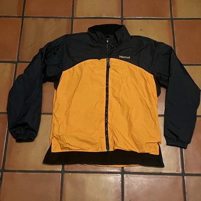 Marmot DriClime Windshirt Mens Large Yellow Black Lightweight Full Zip Jacket - Image 1 of 4