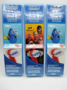 6 NEW Oral-B Replacement Toothbrush Heads "Finding Dory" & "Incredibles" - Picture 1 of 2