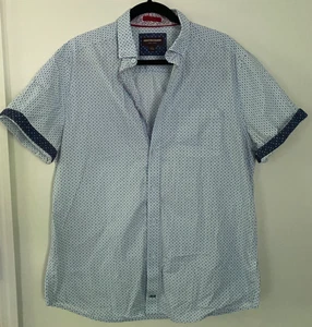 Johnston & Murphy Cotton Short-Sleeve Mens Print Sz L Shirt Preppy Retro NWOT - Picture 1 of 13
