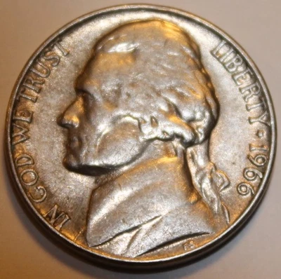 Rare 1966 Jefferson Nickel, FS Designer #1 - Image 1 of 4