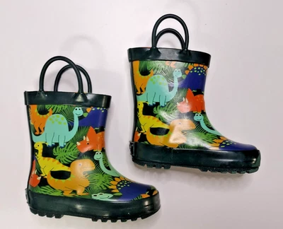 Landchief Botas de Lluvia Niños Talla 6 Multicolor Estampado de Dinosaurios Impermeables Zapatos Usados Foto 1 de 4