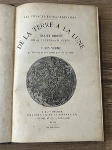 JULES VERNE Von der Erde zum Mond / Rund um den Mond - Hrsg. Hetzel alt - Bild 1 von 20