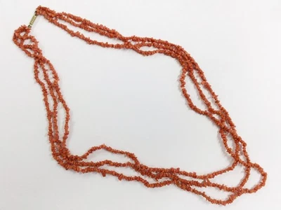 Antique Natural Branch Coral Bead Strand Necklace Circa 1920 - Image 1 of 3
