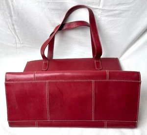 Wilson's Leder Damen rot Leder Doppelhenkel Beuteltasche/Geldbörse - Bild 1 von 7