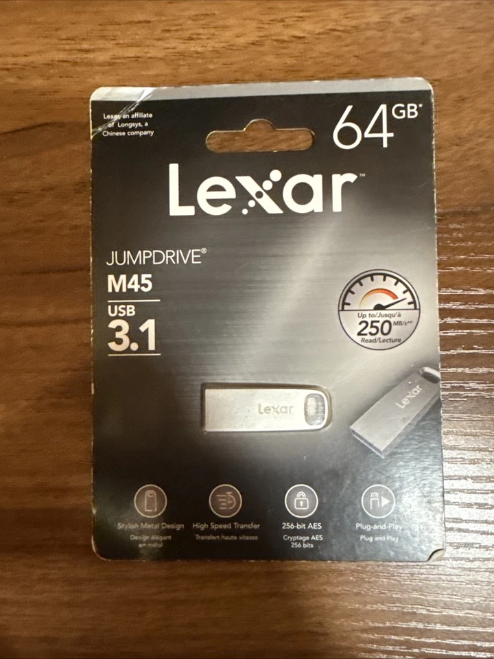 Lexar 64GB M45 Encrypted USB 3.1 Jumpdrive - Image 1 of 1