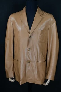 BALLY Men's Leather Brown Jacket size 44 - Picture 1 of 12