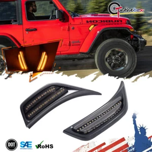 Par de luces laterales marcadoras LED para guardabarros para Jeep Wrangler JL JLU 18+ - Imagen 1 de 12