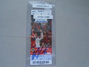 Primer juego autografiado de Oskar Osala de la NHL Washington Capitals - Ovechkin Goal - Imagen 1 de 4