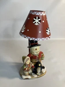 Yankee candle snowman tea light lamp holder  - Picture 1 of 3