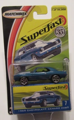 火柴盒 2004 SUPERFAST 35 年 1969 雪佛兰 CAMARO Z28 限量版 #7 — 第 1/4 张图片