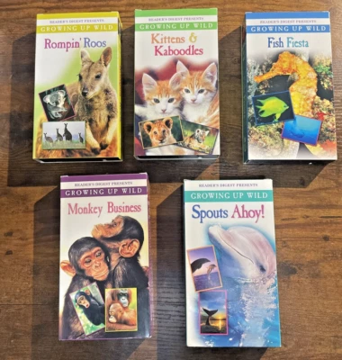 GROWING UP WILD VHS SET of 5 Educational Videos for, Homeschool, Grandkids - Image 1 of 4