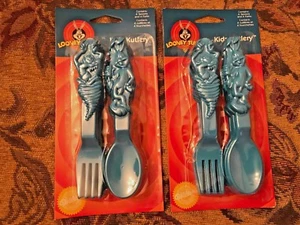 Brandneu Wilton Kidz Kutlery Looney Tunes 2 Packungen Taz & Bugs Löffel & Gabeln - Bild 1 von 4