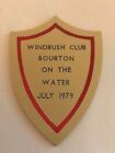 caravan plastic plaque - the windrush club bourton on the water july 1979
