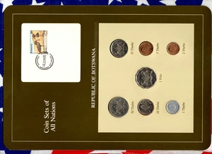 Coin Sets of All Nations Botswana 1981 & 1984 UNC Birds Pula 2 Thebe 81 - Picture 1 of 4