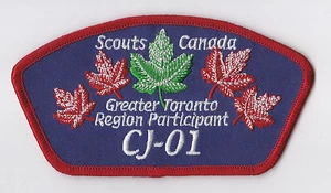 2001 Canada Scout Jamboree - GREATER TORONTO REGION SCOUTS Contingent Patch - Picture 1 of 1