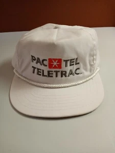 PAC TEL TELETRAC Vintage Adjustable White Hat - Picture 1 of 10