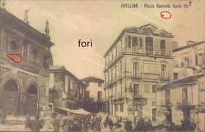 d645 cartolina avellino citta' piazza centrale carlo III 1919 - Picture 1 of 2