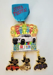 2024 Toyota Truck of the Year Tundra Medal Pin Dangle Charms Fiesta San Antonio - Picture 1 of 6