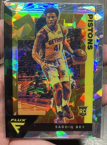 2020-21 Panini Flux Basketball RC Rookie Cracked Ice #212 Saddiq Bey Pistons