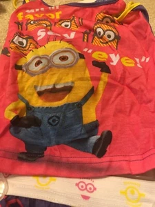 Top y Pantalones Cortos G8 Despicable me Kids 7/8 de Noche Minions Nuevo Adorable Rosa - Imagen 1 de 6