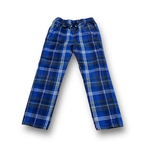 Boden Youth Boys Drawstring Plaid Pajama Pants Blue Size 6Y / 20x18.5 - Picture 1 of 7