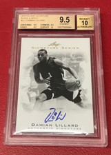 BGS 9.5 Auto 10 2012-13 Leaf Signature Series Damian Lillard Black & White Auto