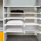 Adjustable Closet Organizer Extendable Closet Shelf Cabinet Storage Rack Shelves