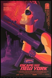 ESCAPE FROM NEW YORK Limited Art Print Movie Poster 54/100 By Tom Whalen 24x36” - Picture 1 of 2