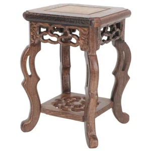 Base de wengué de madera estatuilla soporte de exhibición maceta china estante pedestales nuevo - Imagen 1 de 12