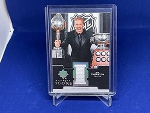 JOE THORNTON 2019-20 UPPER DECK ULTIMATE COLLECTION ICONS GAME USED JERSEY RELIC