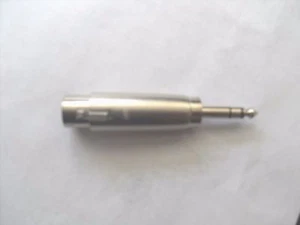 3 PIN XLR FEMALE TO 1/4" STEREO PLUG INTERCONNECT ADAPTER - Picture 1 of 1
