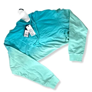 Men's Tie-Dye Hooded Pullover Sweatshirt - Aqua Green, Size Medium - Picture 1 of 4