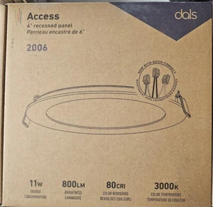  DALS 2006-WH Lighting 6" LED Canless Recessed Fixture - 3000K WHITE - Picture 1 of 2