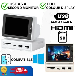 IPS Retro Mini Computer, USB-C Docking Station, Second Screen, 3.5 inch Display - Picture 1 of 8