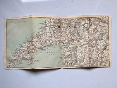 Mapa antiguo de Gales del Norte de 1892 Bardsey Sound to Bala Foto 1 de 3