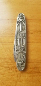 CUCHILLO DE BOLSILLO PLEGABLE MASÓNICO A. FEIST & CO. LUNA SOLINGEN ALEMANIA 1900 - Imagen 1 de 11