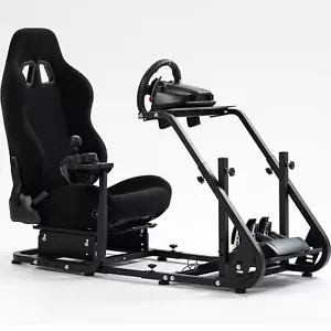 Marada Rennsimulator Cockpit mit Gaming Sitz Fit Thrustmaster Logitech G920 - Bild 1 von 20