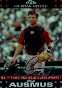 2007 Topps Chrome Refractors Houston Astros Baseball Card #267 Brad Ausmus