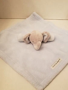 Blankets & Beyond Blue Elephant boys Security Blanket Baby Lovey 15" X 15" - Picture 1 of 4