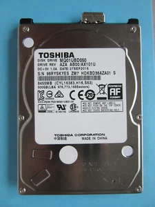 Toshiba 500GB 2.5" USB HDD MQ01UBD050 AZA AA00 AX101U Sept 2016 ZM7 HDKBD36AZA31 - Picture 1 of 7
