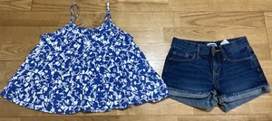 Girl's Old Navy & Gap Outfit Size 10 - Navy Striped Top w/ Jegging Jeans EUC - Picture 1 of 7